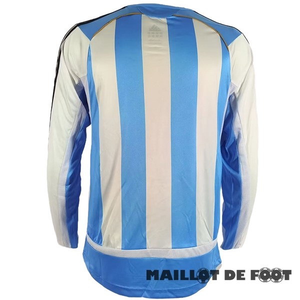 Foot Maillot Pas Cher Domicile Manches Longues Argentine Retro 2006 Bleu