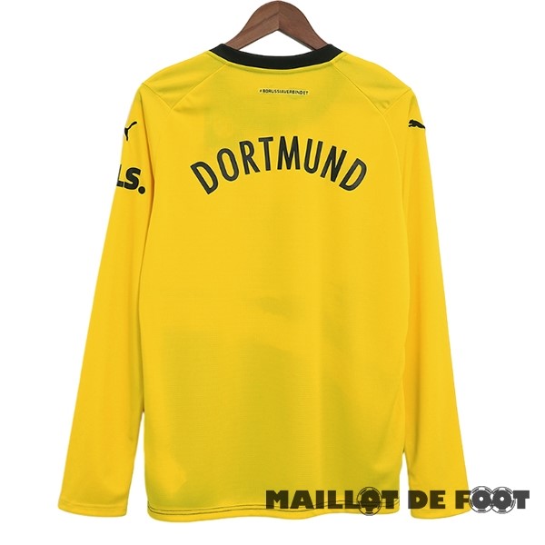Foot Maillot Pas Cher Domicile Manches Longues Borussia Dortmund 2023 2024 Jaune