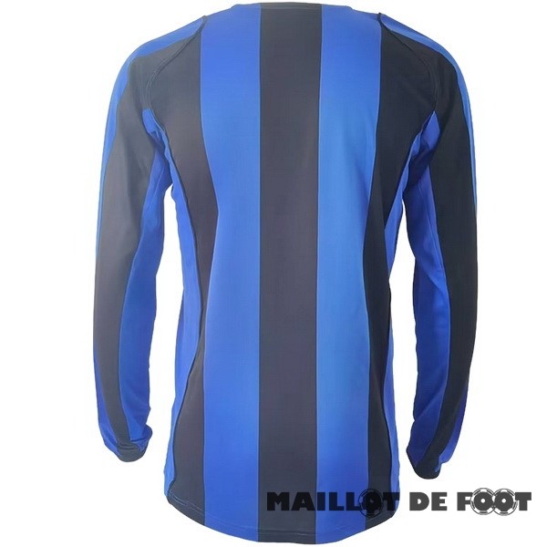 Foot Maillot Pas Cher Domicile Manches Longues Inter Milán Retro 2004 2005 Bleu