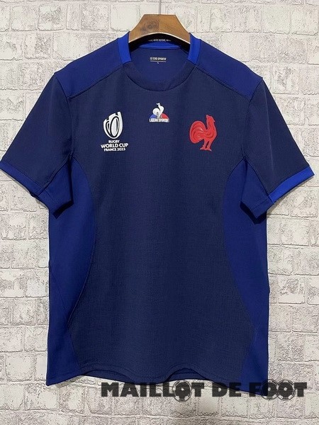 Foot Maillot Pas Cher Domicile Rugby Maillot Championne du Monde 2023 Bleu