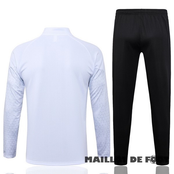Foot Maillot Pas Cher Ensemble Complet Ensemble Complet longue fermeture éclair vêtements De Sport AC Milan 2023 2024 Blanc Noir