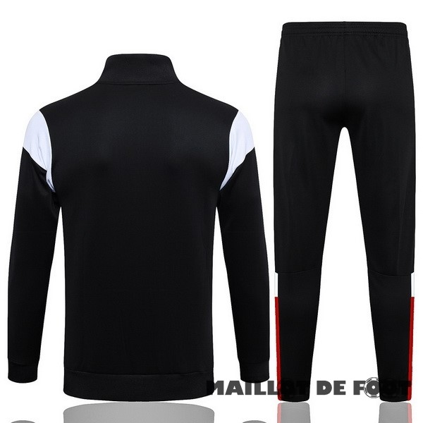 Foot Maillot Pas Cher Ensemble Complet Ensemble Complet longue fermeture éclair vêtements De Sport AC Milan 2023 2024 Noir Blanc Rouge