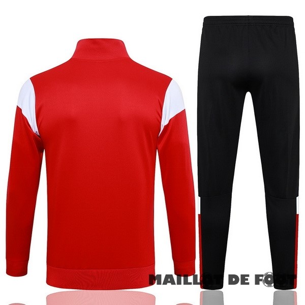 Foot Maillot Pas Cher Ensemble Complet Ensemble Complet longue fermeture éclair vêtements De Sport AC Milan 2023 2024 Rouge Blanc Noir