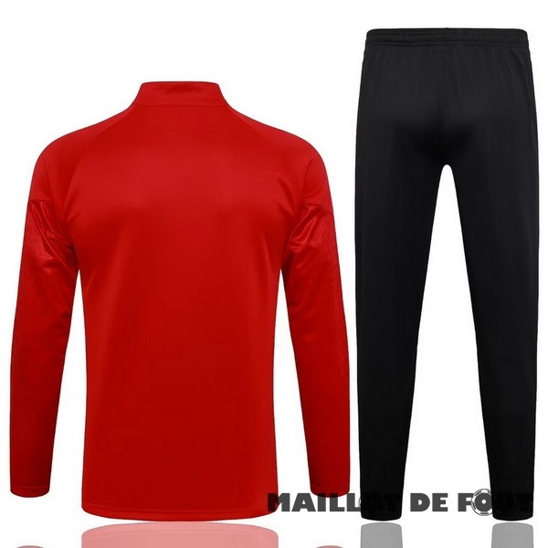 Foot Maillot Pas Cher Ensemble Complet Ensemble Complet longue fermeture éclair vêtements De Sport AC Milan 2023 2024 Rouge III Noir
