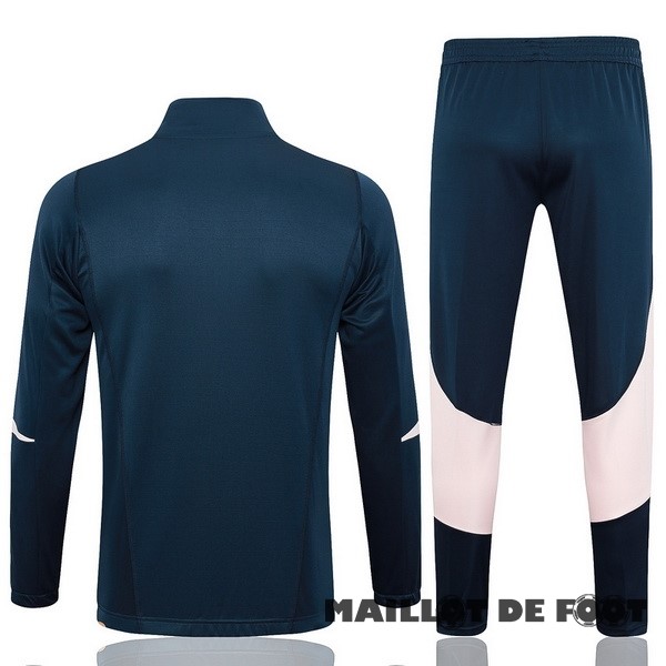 Foot Maillot Pas Cher Ensemble Complet Ensemble Complet longue fermeture éclair vêtements De Sport Ajax 2023 2024 Bleu Marine Rose