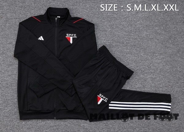 Foot Maillot Pas Cher Ensemble Complet Ensemble Complet longue fermeture éclair vêtements De Sport Arsenal 2023 2024 Noir Blanc