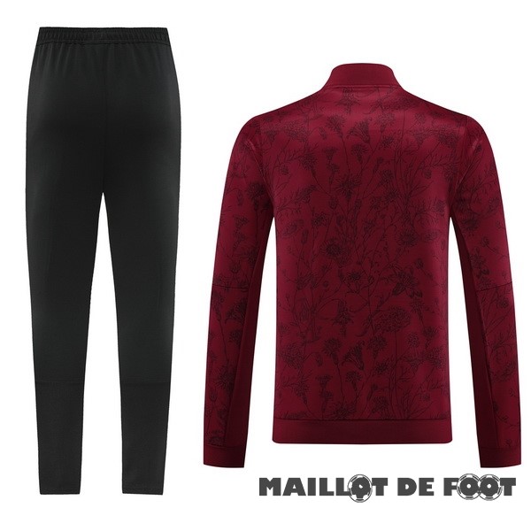 Foot Maillot Pas Cher Ensemble Complet Ensemble Complet longue fermeture éclair vêtements De Sport Bayern Múnich 2023 2024 Noir Bordeaux