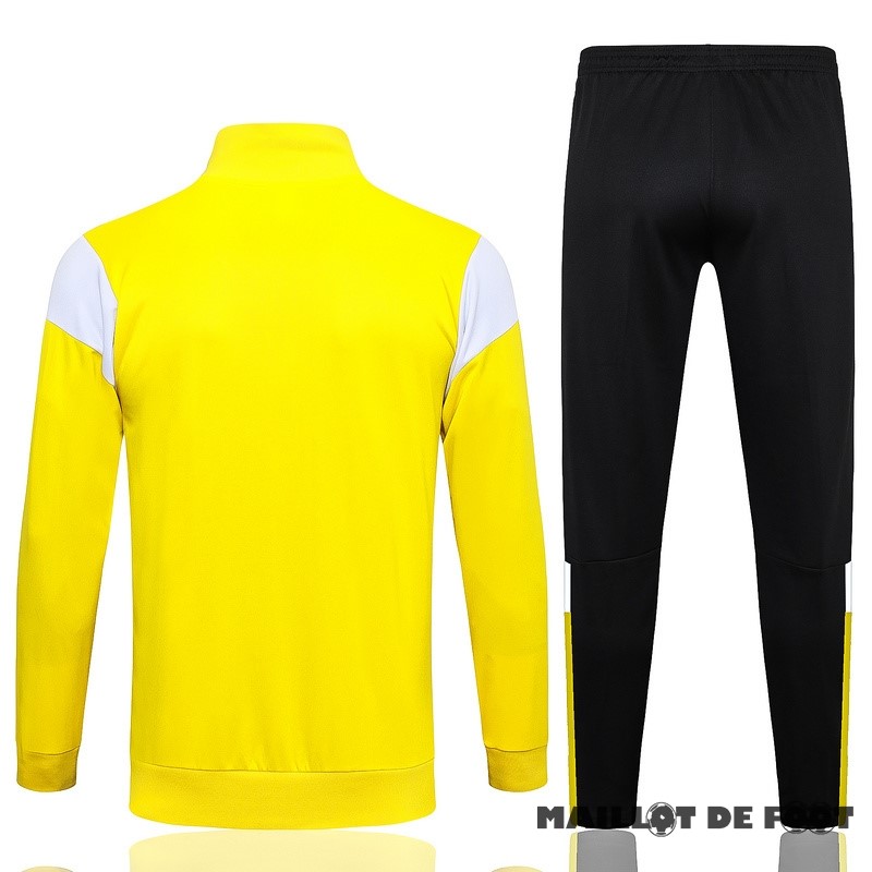 Foot Maillot Pas Cher Ensemble Complet Ensemble Complet longue fermeture éclair vêtements De Sport Borussia Dortmund 2023 2024 Jaune Blanc Noir