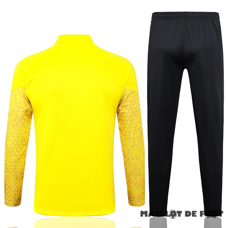 Foot Maillot Pas Cher Ensemble Complet Ensemble Complet longue fermeture éclair vêtements De Sport Borussia Dortmund 2023 2024 Jaune I Noir