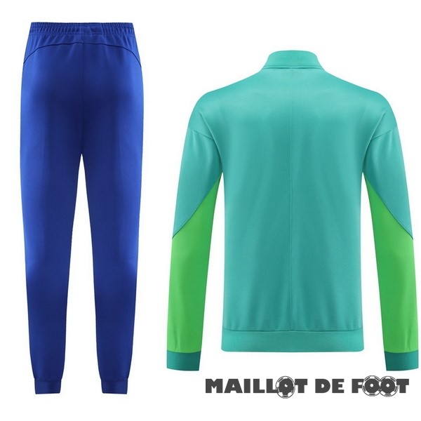 Foot Maillot Pas Cher Ensemble Complet Ensemble Complet longue fermeture éclair vêtements De Sport Brésil 2023 Bleu I Vert