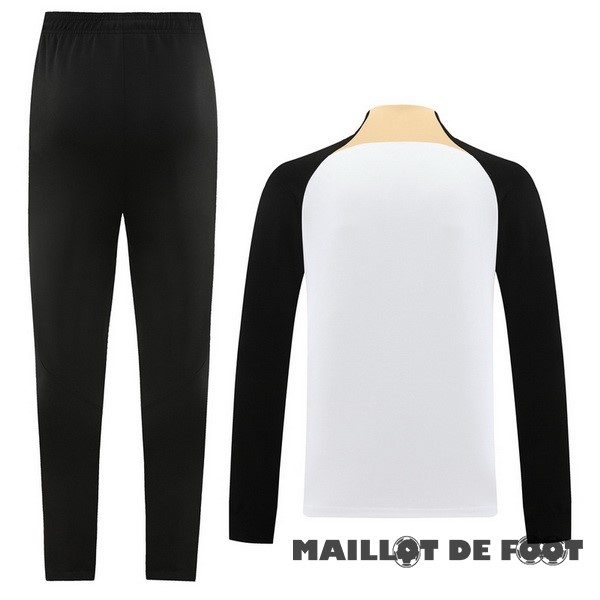 Foot Maillot Pas Cher Ensemble Complet Ensemble Complet longue fermeture éclair vêtements De Sport Chelsea 2023 2024 Noir Blanc Jaune