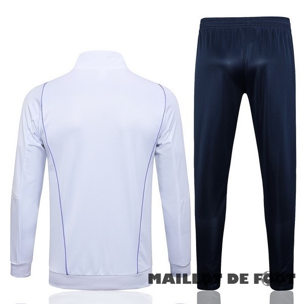 Foot Maillot Pas Cher Ensemble Complet Ensemble Complet longue fermeture éclair vêtements De Sport Cruzeiro 2023 2024 Blanc Bleu Marine