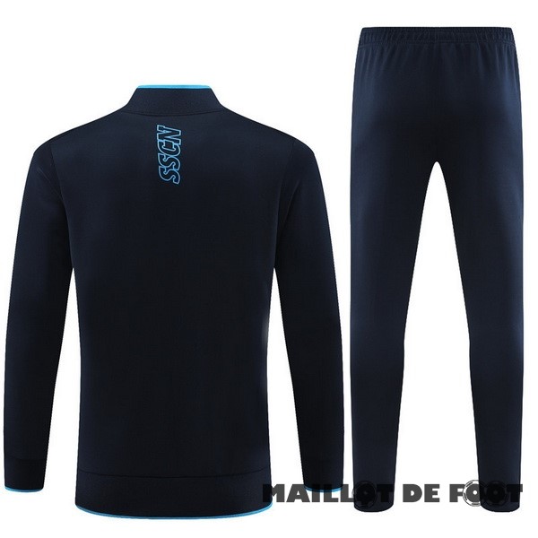Foot Maillot Pas Cher Ensemble Complet Ensemble Complet longue fermeture éclair vêtements De Sport Enfant Napoli 2023 2024 Bleu Marine