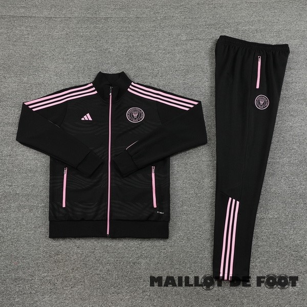 Foot Maillot Pas Cher Ensemble Complet Ensemble Complet longue fermeture éclair vêtements De Sport Inter Miami 2023 2024 Noir