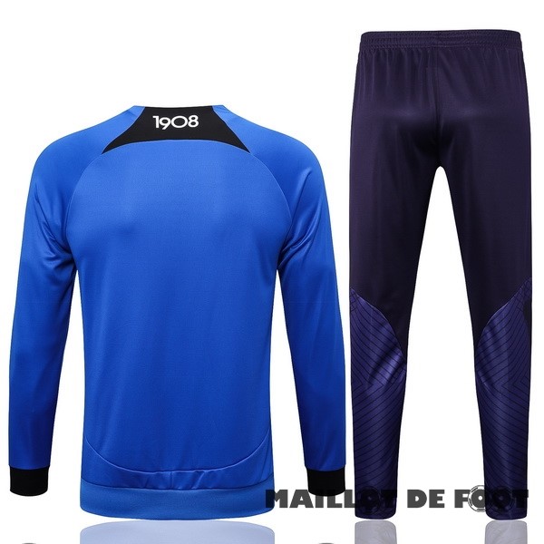Foot Maillot Pas Cher Ensemble Complet Ensemble Complet longue fermeture éclair vêtements De Sport Inter Milán 2023 2024 Bleu Purpura