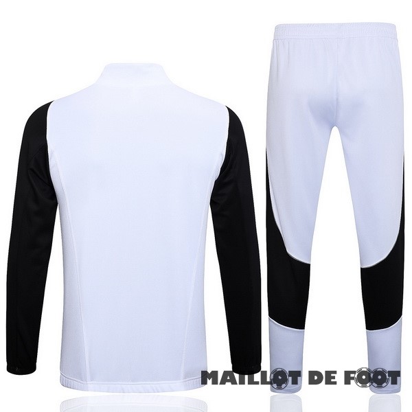 Foot Maillot Pas Cher Ensemble Complet Ensemble Complet longue fermeture éclair vêtements De Sport Juventus 2023 2024 Blanc Noir