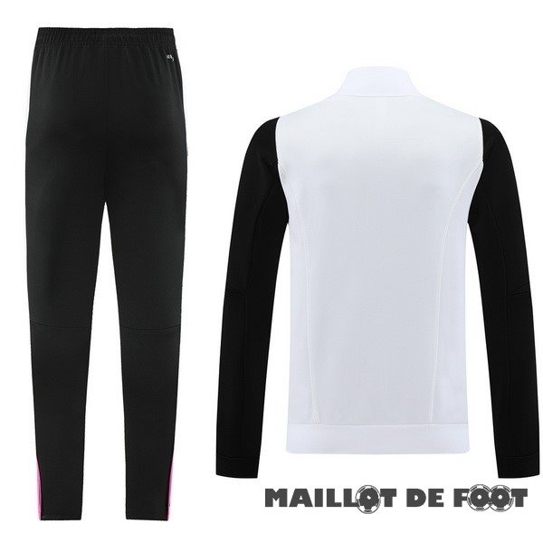 Foot Maillot Pas Cher Ensemble Complet Ensemble Complet longue fermeture éclair vêtements De Sport Juventus 2023 2024 Noir Blanc