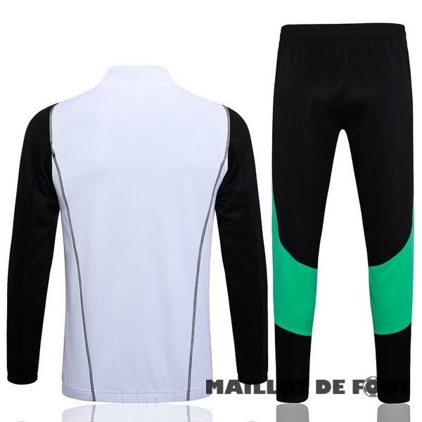 Foot Maillot Pas Cher Ensemble Complet Ensemble Complet longue fermeture éclair vêtements De Sport Manchester United 2023 2024 Blanc Noir Rouge