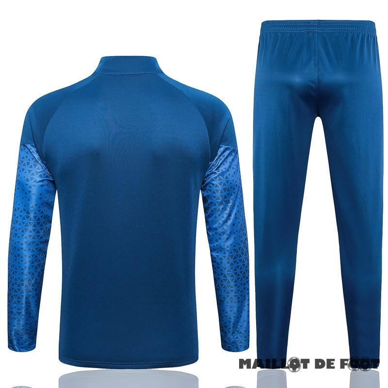 Foot Maillot Pas Cher Ensemble Complet Ensemble Complet longue fermeture éclair vêtements De Sport Marsella 2023 2024 Bleu Marine