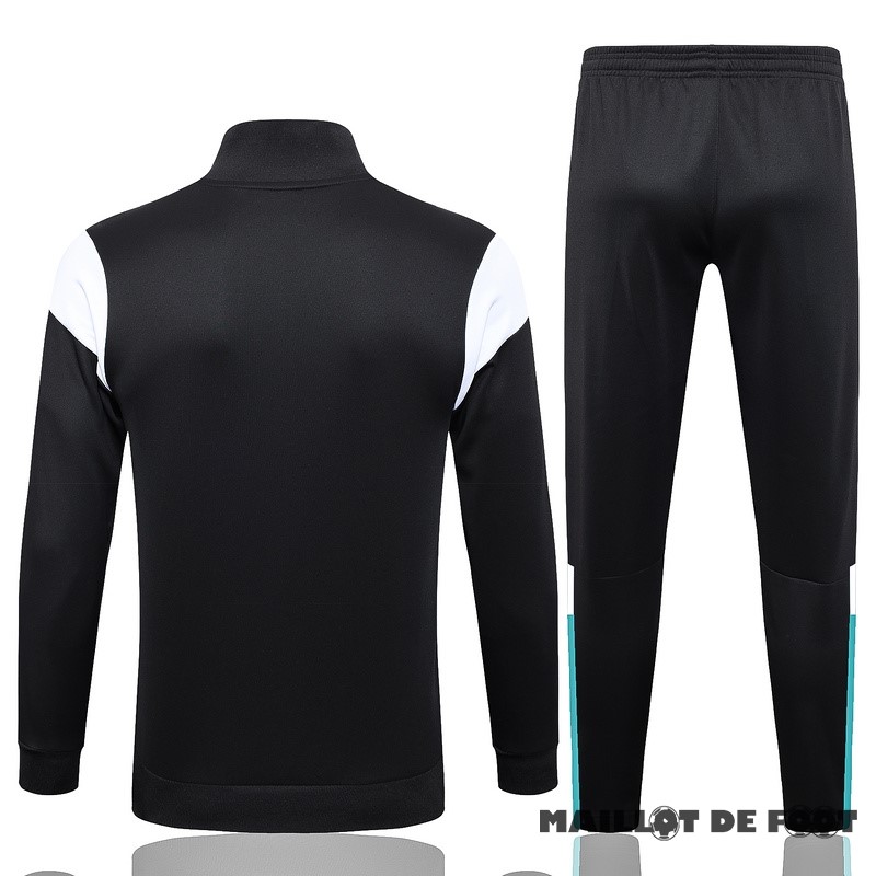 Foot Maillot Pas Cher Ensemble Complet Ensemble Complet longue fermeture éclair vêtements De Sport Marsella 2023 2024 Noir Blanc Bleu