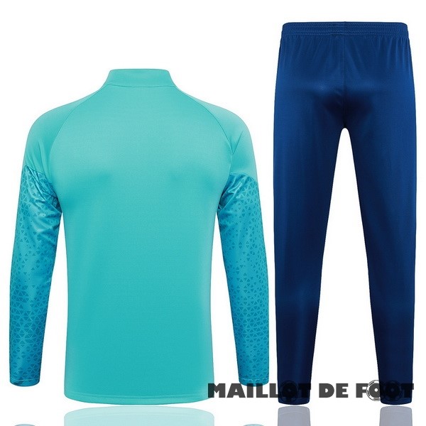 Foot Maillot Pas Cher Ensemble Complet Ensemble Complet longue fermeture éclair vêtements De Sport Marsella 2023 2024 Vert Bleu