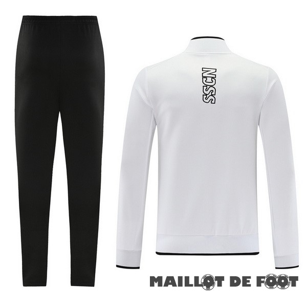 Foot Maillot Pas Cher Ensemble Complet Ensemble Complet longue fermeture éclair vêtements De Sport Napoli 2023 2024 Noir Blanc