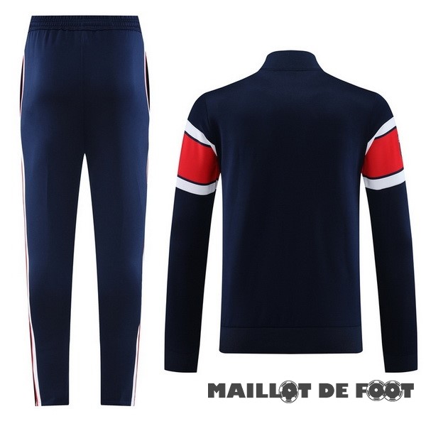 Foot Maillot Pas Cher Ensemble Complet Ensemble Complet longue fermeture éclair vêtements De Sport Paris Saint Germain 2023 2024 Bleu Rouge Blanc