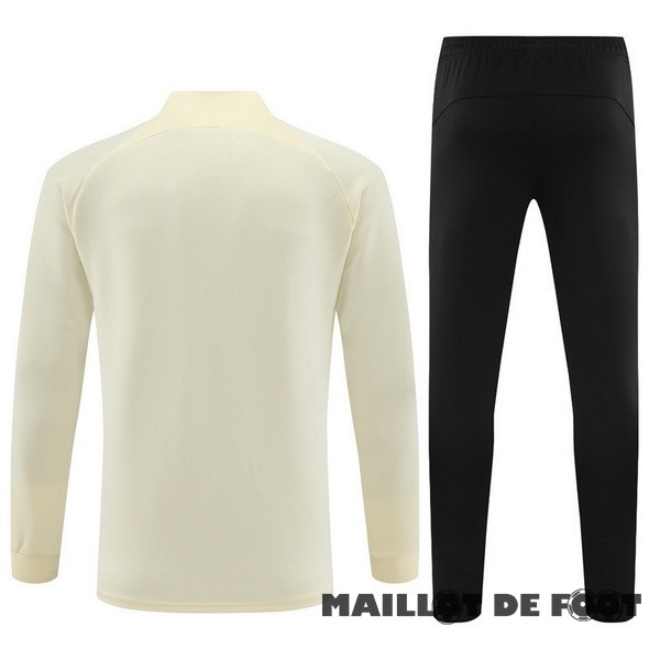 Foot Maillot Pas Cher Ensemble Complet Ensemble Complet longue fermeture éclair vêtements De Sport Paris Saint Germain 2023 2024 Jaune I Noir