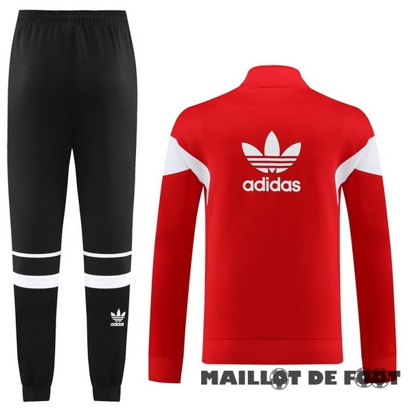 Foot Maillot Pas Cher Ensemble Complet Ensemble Complet longue fermeture éclair vêtements De Sport adidas 2023 Noir Rouge Blanc
