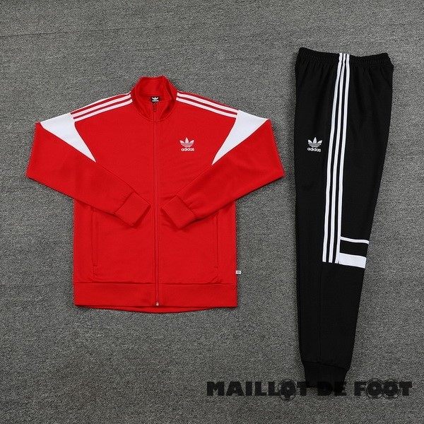 Foot Maillot Pas Cher Ensemble Complet Ensemble Complet longue fermeture éclair vêtements De Sport adidas 2023 Noir Rouge Blanc