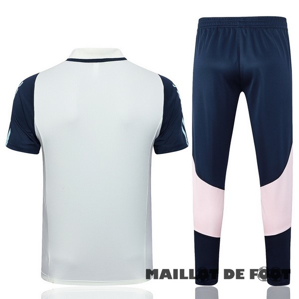 Foot Maillot Pas Cher Ensemble Complet Polo Ajax 2023 2024 Blanc Bleu