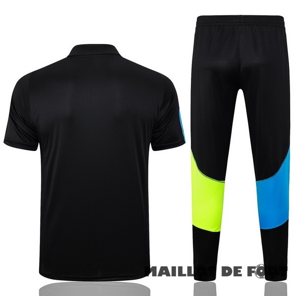 Foot Maillot Pas Cher Ensemble Complet Polo Arsenal 2023 2024 Noir Bleu Jaune
