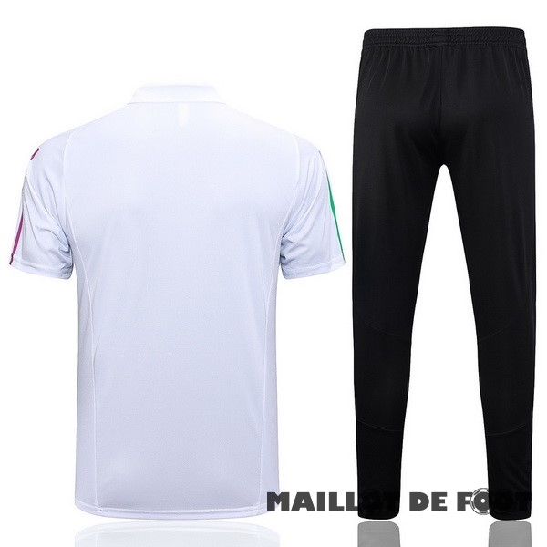 Foot Maillot Pas Cher Ensemble Complet Polo Bayern Múnich 2023 2024 Blanc Purpura Noir