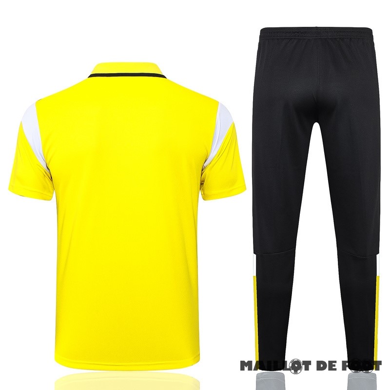 Foot Maillot Pas Cher Ensemble Complet Polo Borussia Dortmund 2023 2024 Jaune Blanc Noir