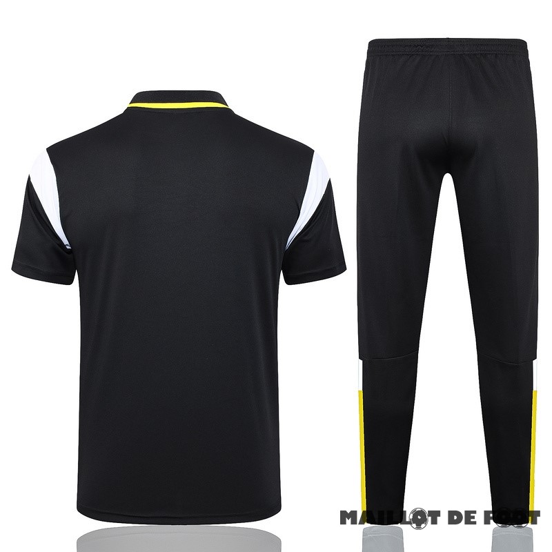 Foot Maillot Pas Cher Ensemble Complet Polo Borussia Dortmund 2023 2024 Noir Jaune