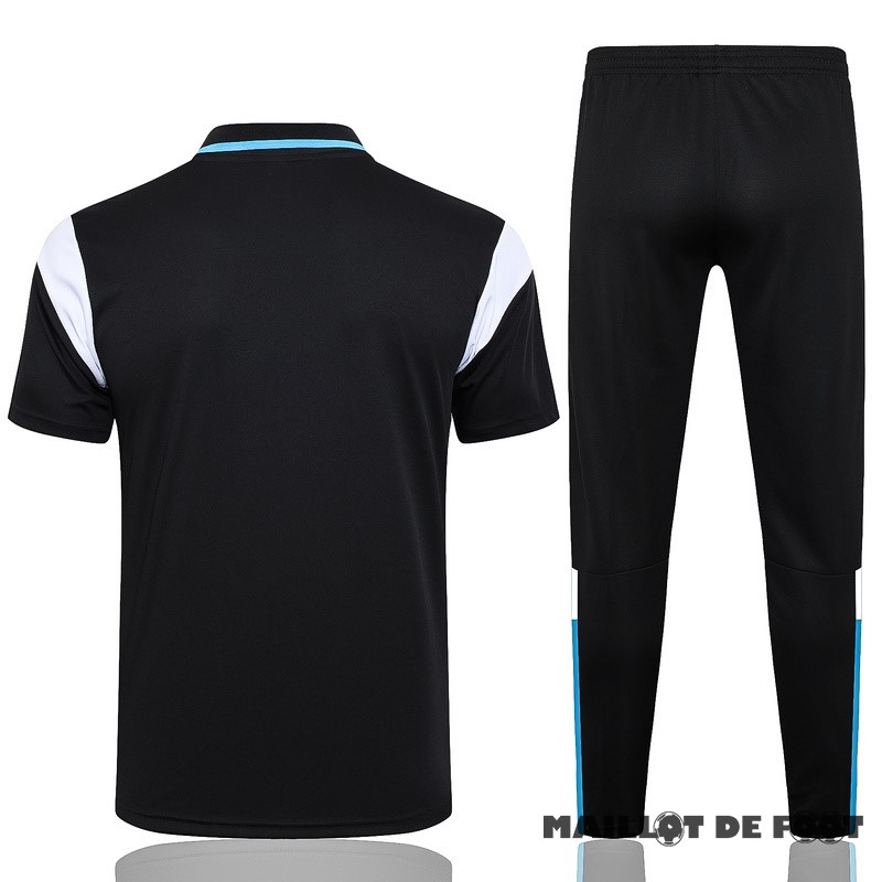 Foot Maillot Pas Cher Ensemble Complet Polo Marsella 2023 2024 Bleu Marine Blanc