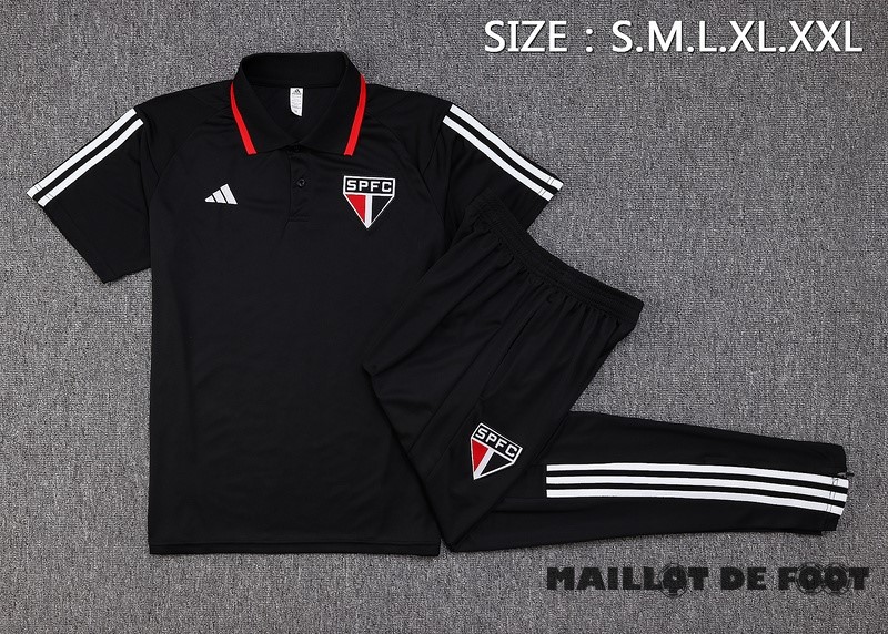 Foot Maillot Pas Cher Ensemble Complet Polo São Paulo 2023 2024 Noir