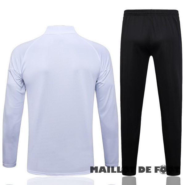 Foot Maillot Pas Cher Ensemble Complet Sudadera Entrainement AC Milan 2023 2024 Blanc II Noir Rouge