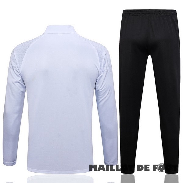 Foot Maillot Pas Cher Ensemble Complet Sudadera Entrainement AC Milan 2023 2024 Blanc I Noir Rouge