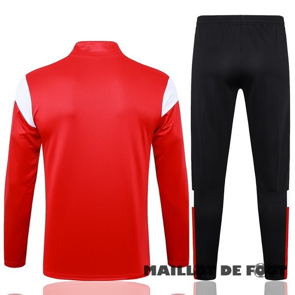 Foot Maillot Pas Cher Ensemble Complet Sudadera Entrainement AC Milan 2023 2024 Rouge I Noir Blanc