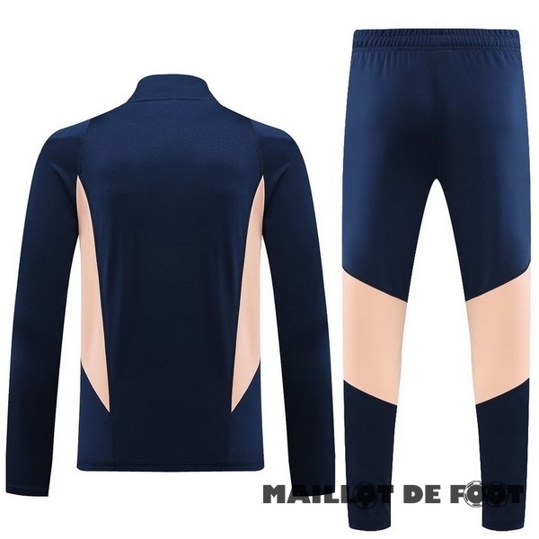 Foot Maillot Pas Cher Ensemble Complet Sudadera Entrainement Ajax 2023 2024 Bleu Marine II Rose
