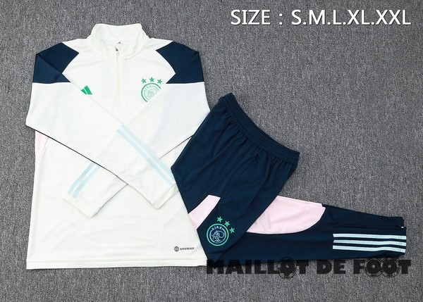 Foot Maillot Pas Cher Ensemble Complet Sudadera Entrainement Ajax 2023 2024 Vert Clair Bleu