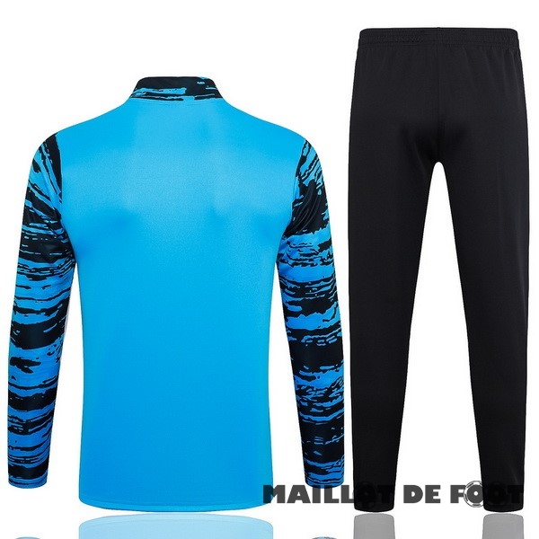 Foot Maillot Pas Cher Ensemble Complet Sudadera Entrainement Al Nassr 2023 2024 Bleu Noir