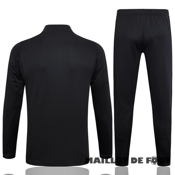 Foot Maillot Pas Cher Ensemble Complet Sudadera Entrainement Algérie 2023 Noir Blanc