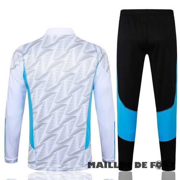Foot Maillot Pas Cher Ensemble Complet Sudadera Entrainement Argentine 2023 Blanc Bleu Noir