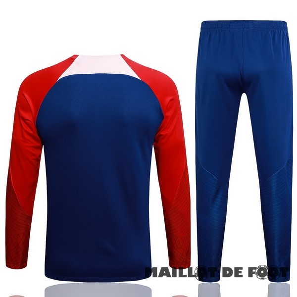 Foot Maillot Pas Cher Ensemble Complet Sudadera Entrainement Atlético Madrid 2023 2024 Bleu Rouge Rose