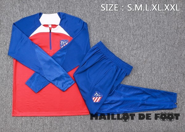 Foot Maillot Pas Cher Ensemble Complet Sudadera Entrainement Atlético Madrid 2023 2024 Rouge Bleu Rose