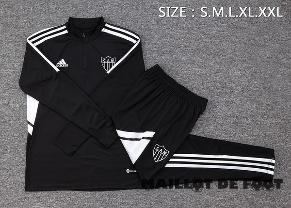 Foot Maillot Pas Cher Ensemble Complet Sudadera Entrainement Atlético Mineiro 2023 2024 Noir Blanc