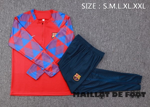 Foot Maillot Pas Cher Ensemble Complet Sudadera Entrainement Barcelona 2023 2024 Rouge Bleu