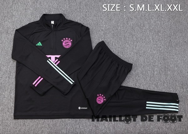 Foot Maillot Pas Cher Ensemble Complet Sudadera Entrainement Bayern Múnich 2023 2024 Noir II Purpura